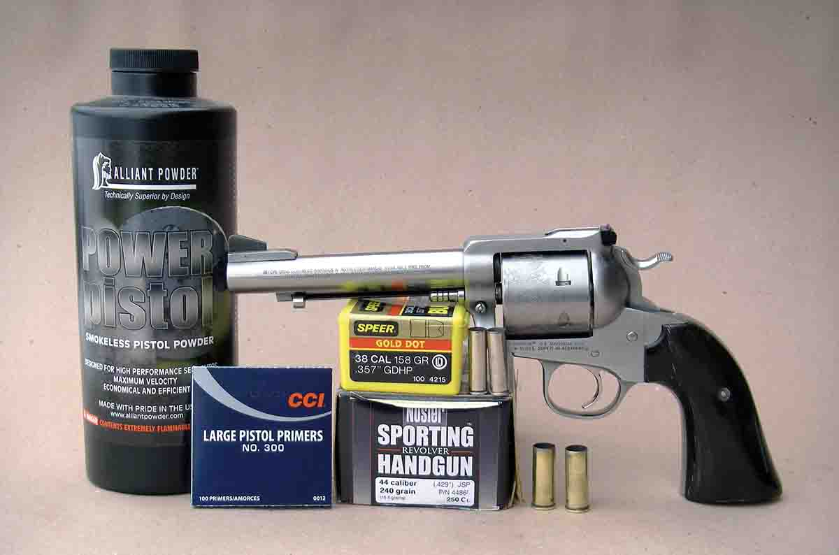 Loads for the .357 and .44 Magnum containing Alliant Power Pistol require caution when approaching maximum powder charges.